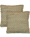 BOHO LIVING JADA JUTE DECORATIVE PILLOWS 2 PIECE SET, 20" X 20"