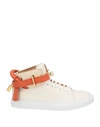 BUSCEMI BUSCEMI WOMAN SNEAKERS IVORY SIZE 8 SOFT LEATHER