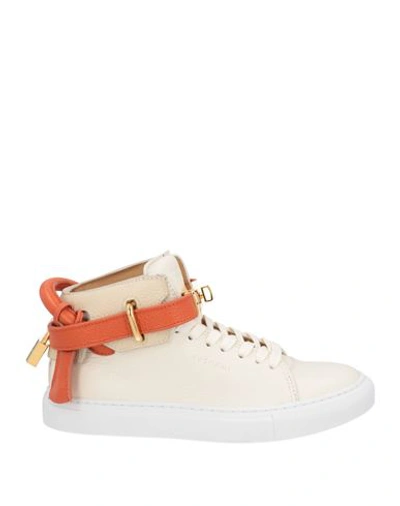 Buscemi Woman Sneakers Ivory Size 10 Soft Leather In White