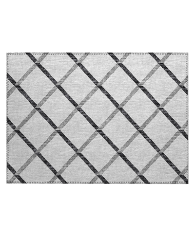 D Style Victory Washable Vcy1 1'8" X 2'6" Area Rug In Gray