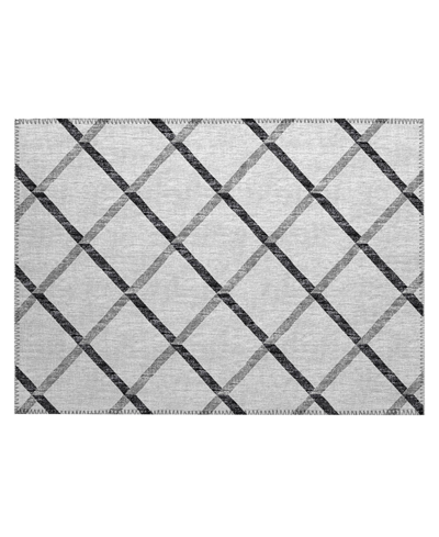 D Style York Yo1 1'8" X 2'6" Area Rug In Gray