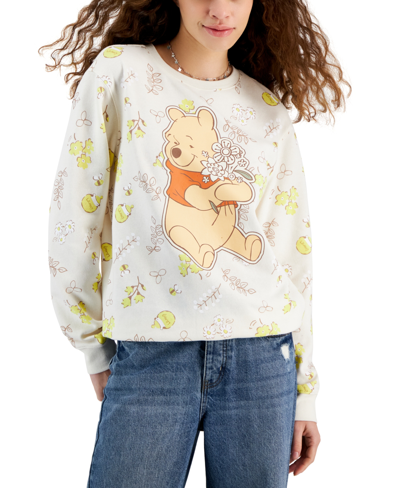 Disney Juniors' Winnie-the-pooh Hunny-pot-print Sweatshirt In Jet Stream