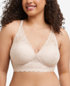 MAIDENFORM PURE COMFORT LACE & MESH LONGLINE WIRELESS BRALETTE DM1188