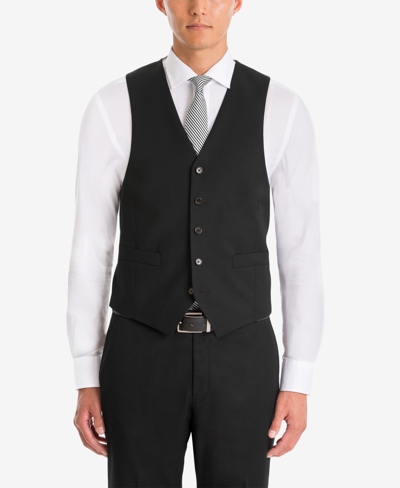 Lauren Ralph Lauren Men's Ultraflex Classic-fit Black Wool Vest