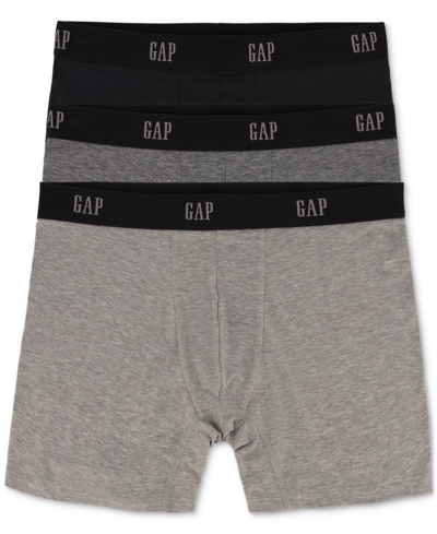 Gap Men's 3-pk. Contour Pouch 5" Boxer Briefs In Light Gray,dark Gray,black
