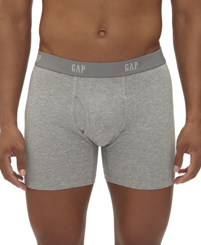 Gap Men's 3-pk. Cotton Stretch Boxer Briefs In Black,light Heather Grey,white