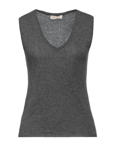 Rossopuro Woman Sweater Lead Size 10 Cashmere In Grey