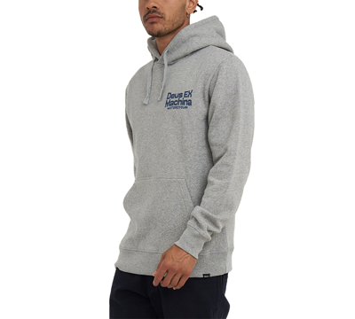 Deus Ex Machina Logo-print Jersey Hoodie In Grey Marle