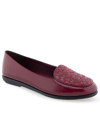 Aerosoles Flashy Womens Metallic Fitness Slip-on Sneakers In Pomegranate Patent Polyurethane