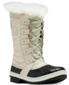Sorel Women's Tofino Ii Coated Canvas & Faux Fur Lace-up Winter Boots In Fawn,sea Sprite