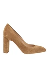 Deimille Woman Pumps Sand Size 11 Soft Leather In Beige