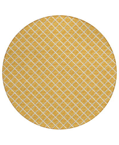 D Style Victory Washable Vcy1 6' X 6' Round Area Rug In Gold