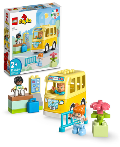 Lego Babies' Duplo Town The Bus Ride Building Toy Set For Toddlers 10988 In Multicolor