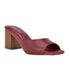 Calvin Klein Toven Slide Sandal In Dark Red Leather