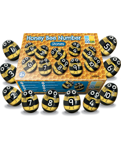 Yellow Door Honey Bee Number Stones, Set Of 20 In Multicolor