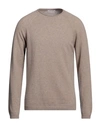 Daniele Fiesoli Man Sweater Khaki Size L Cashmere In Beige