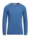 Daniele Fiesoli Man Sweater Azure Size L Cashmere In Blue