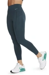 Nike Women's Universa Medium-support High-waisted 7/8 Leggings With Pockets In Green