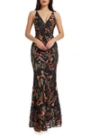 DRESS THE POPULATION DRESS THE POPULATION SHARON EMBELLISHED SLEEVELESS GOWN