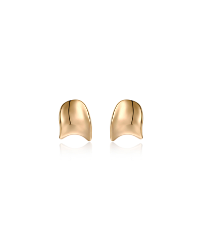 Ettika 18k Gold Plated Curved Stud Earrings