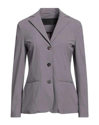 Rrd Woman Blazer Lead Size 6 Polyamide, Elastane In Grey