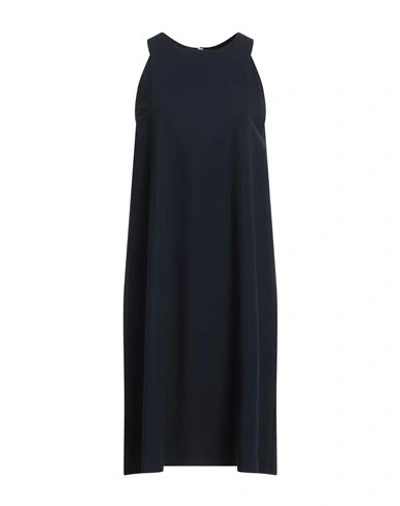 Rrd Woman Midi Dress Midnight Blue Size 10 Polyamide, Elastane In Black