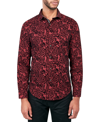 SOCIETY OF THREADS MEN'S REGULAR-FIT FLOCKED PAISLEY BUTTON-DOWN SHIRT