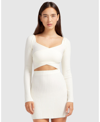 Belle & Bloom Forget Me Not Knit Crop In Cream