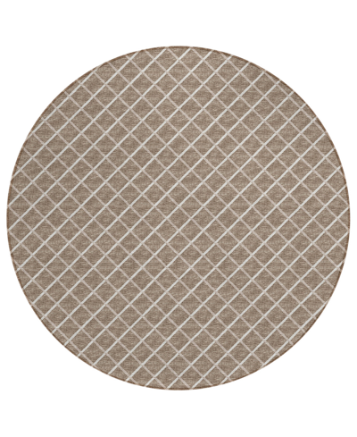 D Style York Yo1 10' X 10' Round Area Rug In Taupe