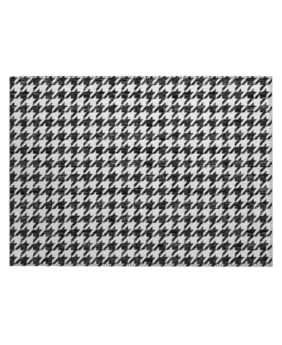 D Style Hinton Hn1 1'8" X 2'6" Area Rug In Black