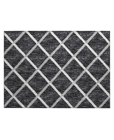 D Style York Yo1 1'8" X 2'6" Area Rug In Black