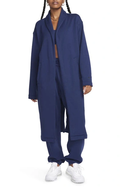 Nike Women's  Sportswear Modern Fleece Oversized French Terry Duster In Blue