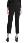 Vince Brushed Wool Mid-rise Straight-leg Pull-on Pants In Black