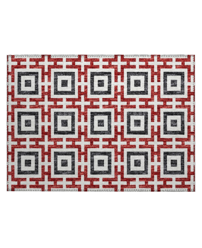 D Style Robbey Washable Rby1 1'8" X 2'6" Area Rug In Red