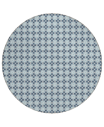 D Style Robbey Washable Rby1 10' X 10' Round Area Rug In Navy