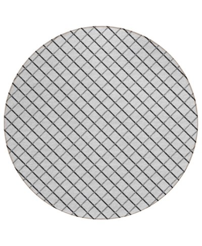 D Style Victory Washable Vcy1 4' X 4' Round Area Rug In Gray