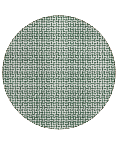 D Style Kendall Washable Kdl1 8' X 8' Round Area Rug In Green