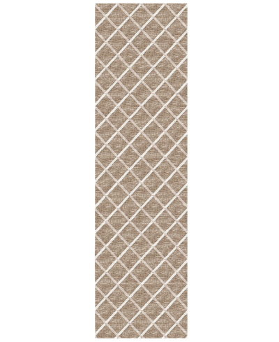 D Style Victory Washable Vcy1 2'3" X 12' Runner Area Rug In Taupe