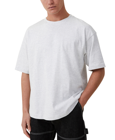 Cotton On Men's Box Fit Scooped Hem T-shirt In White Marle
