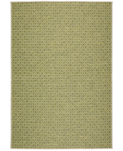 D Style Nusa Outdoor Nsa8 5'1" X 7'5" Area Rug In Lime