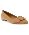 Anne Klein Women's Kalea Pointed Toe Buckle Flats In Sand