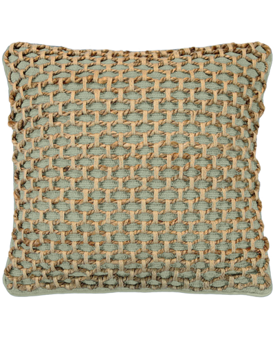 Boho Living Jada Jute Decorative Pillow, 20" X 20" In Sage Green