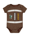 Outerstuff Newborn And Infant Boys And Girls Brown Notre Dame Fighting Irish Catch Me Football Bodysuit In Brown