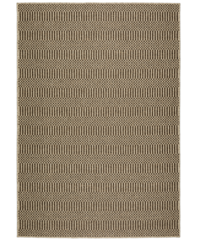 D Style Nusa Outdoor Nsa4 1'8" X 2'6" Area Rug In Chocolate