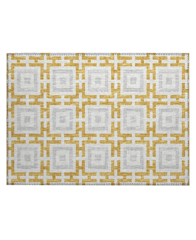 D Style Robbey Washable Rby1 1'8" X 2'6" Area Rug In Gold