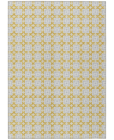 D Style Robbey Washable Rby1 5' X 8' Area Rug In Gold