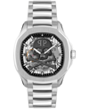 Philipp Plein Men's Automatic Skeleton Spectre Stainless Steel Bracelet Watch 42mm In Stainless Steel