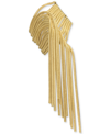 Adornia 14k Gold-plated Textured Chain Multi-strand Statement Bracelet In Gold