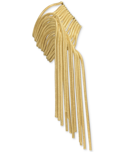 Adornia 14k Gold-plated Textured Chain Multi-strand Statement Bracelet
