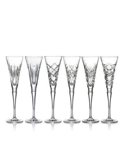 Waterford Winter Wonders Series Mixed Flutes, Set Of 6 In Clear